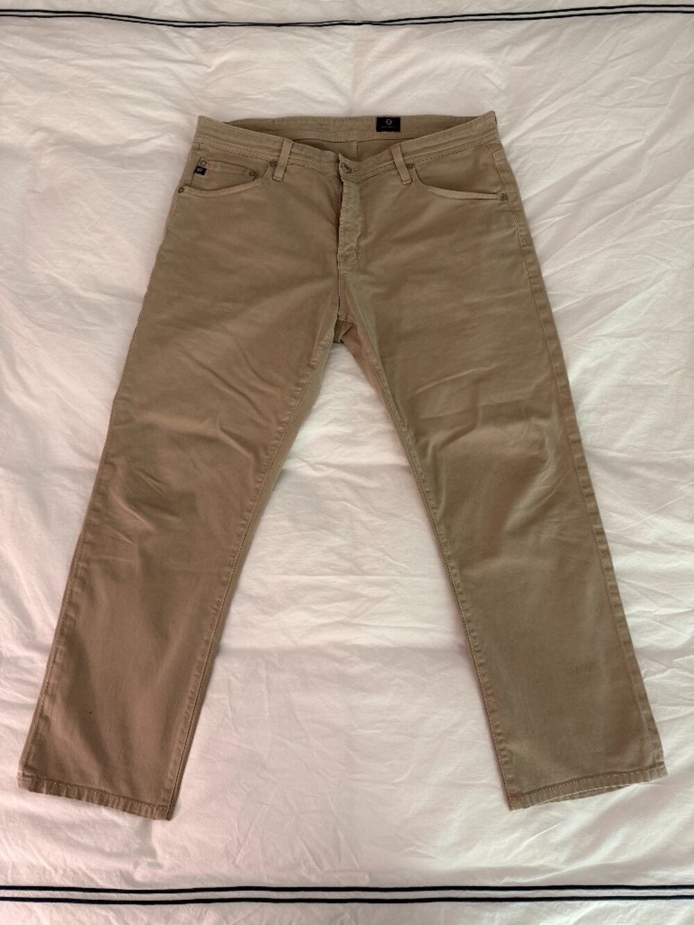 Beige AG Adriano Goldschmied Tellis Modern Slim Jeans 36 x 26